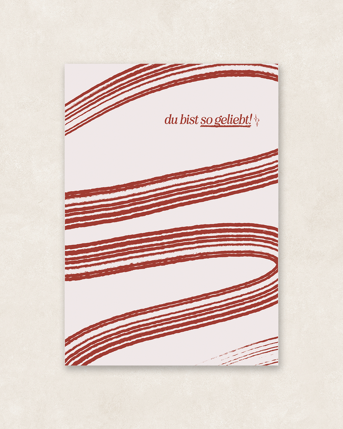 Postkarte du bist so geliebt