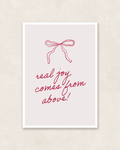 Postkarte real joy comes from above