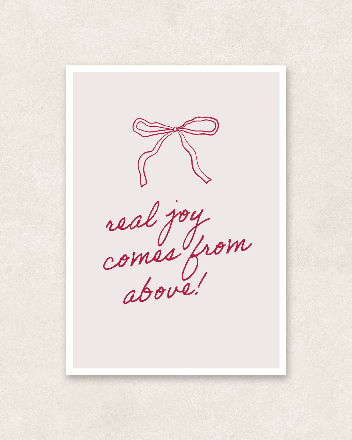 Postkarte real joy comes from above