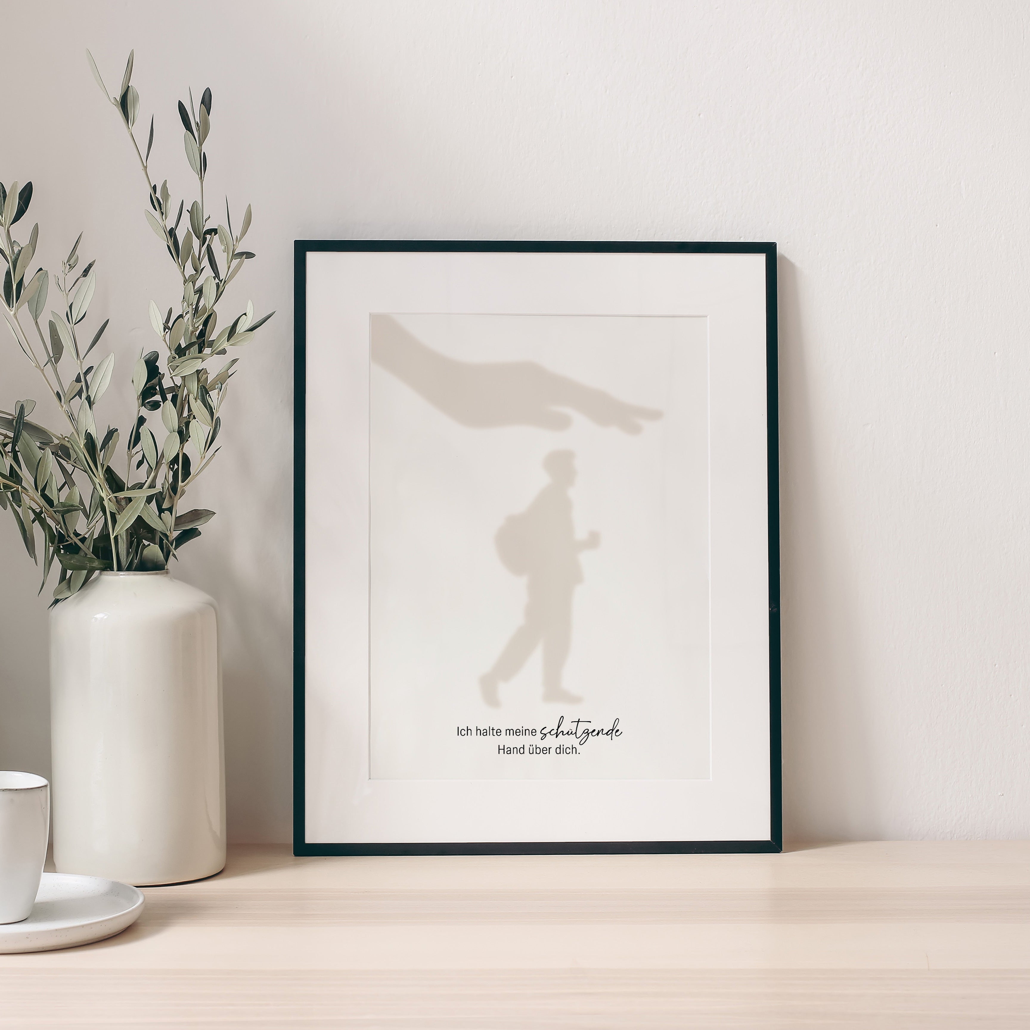 Poster schützende Hand