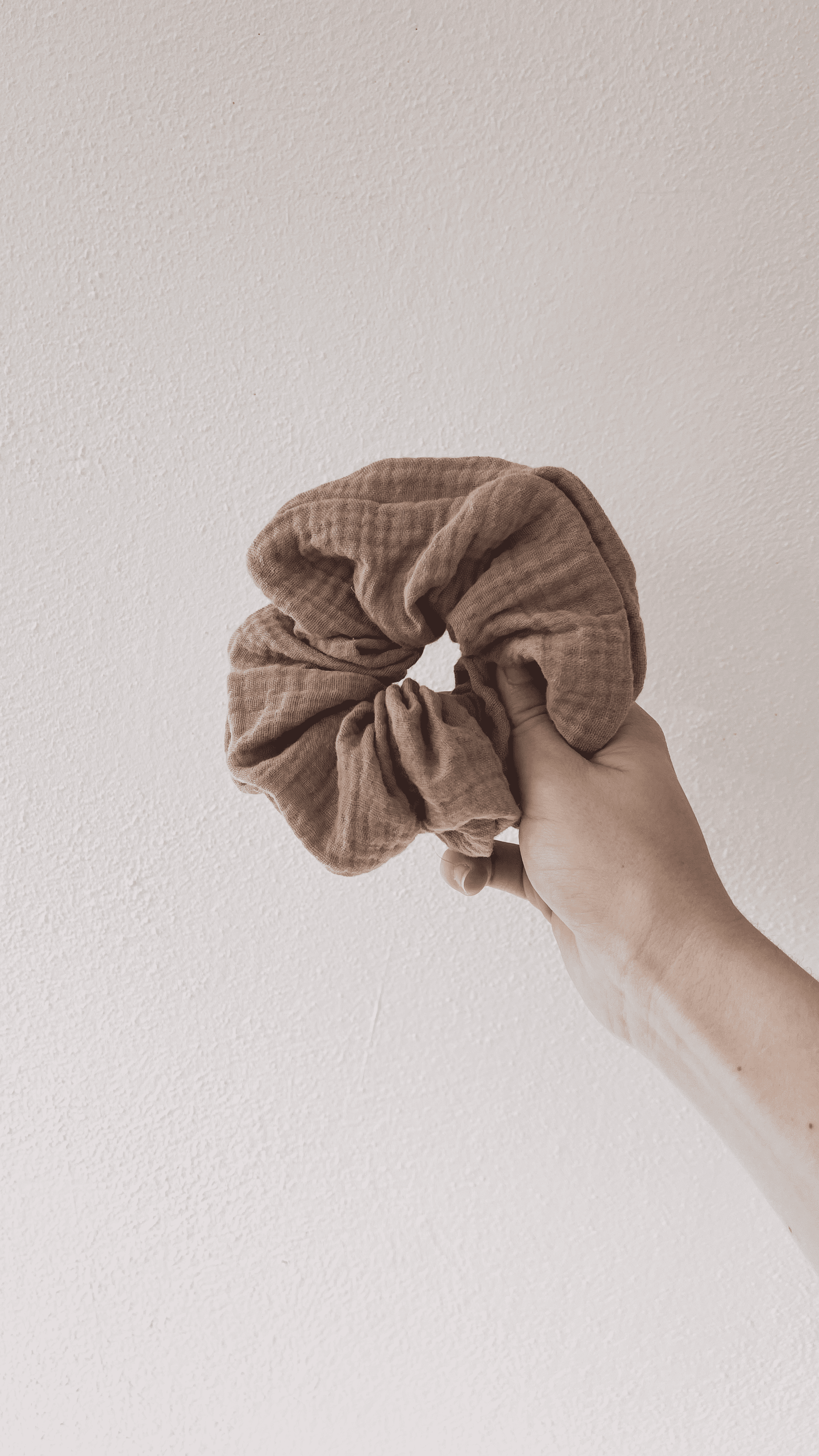 Scrunchies aus Musselin; Pastell- / Erdtöne