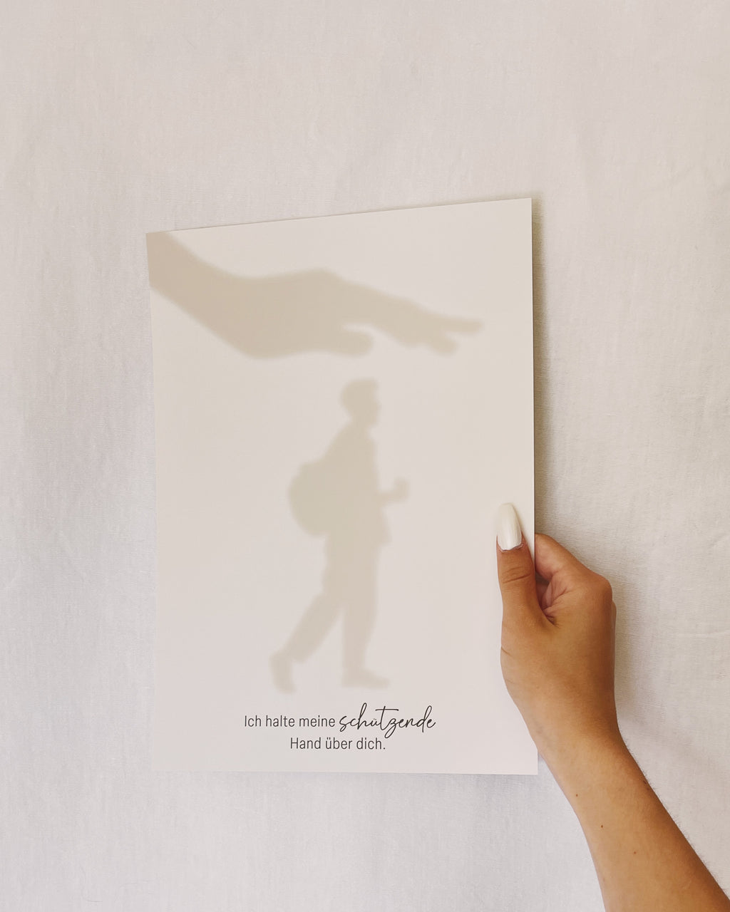 Poster schützende Hand