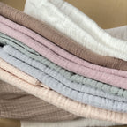 Scrunchies aus Musselin; Pastell- / Erdtöne