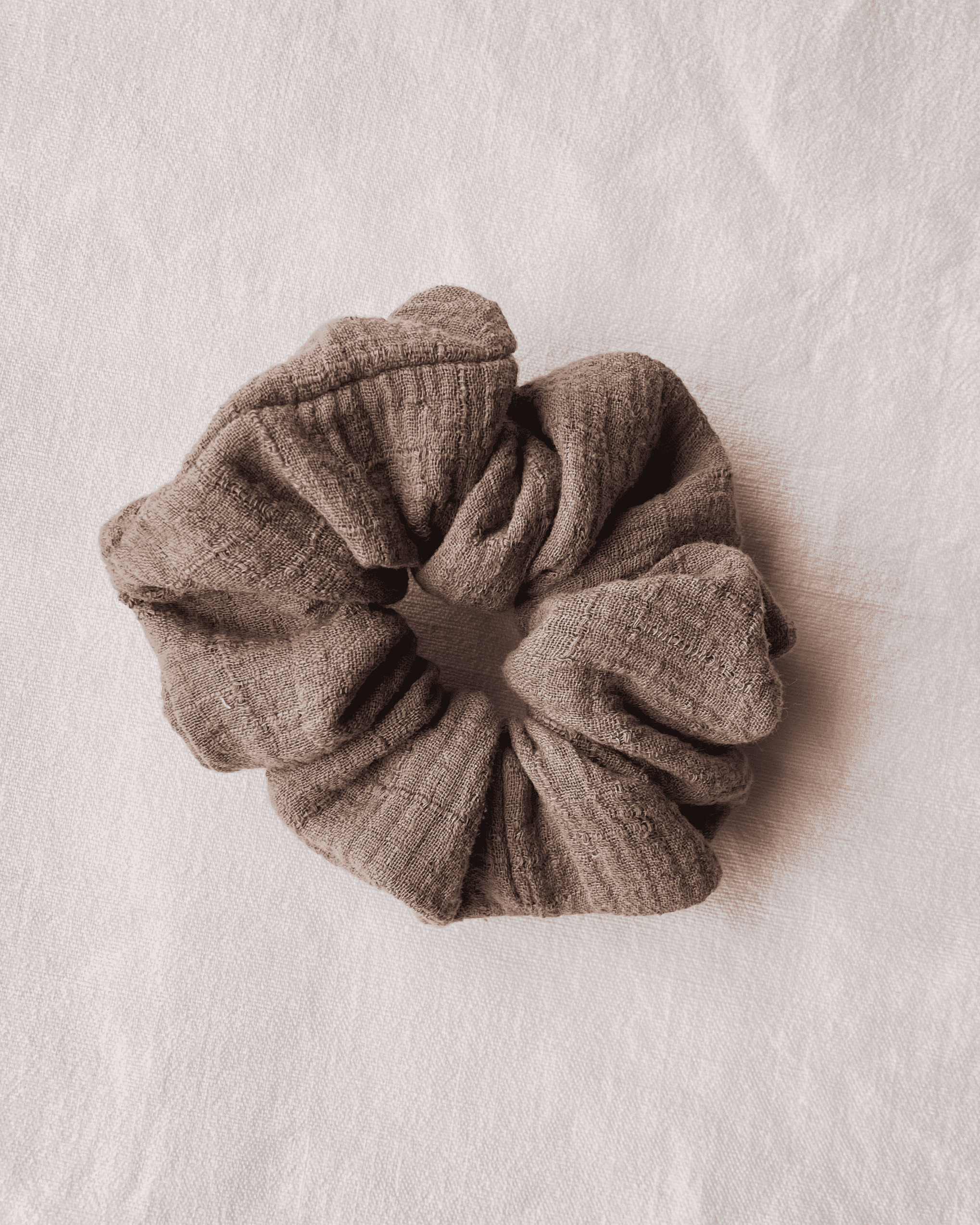 Scrunchies aus Musselin; Pastell- / Erdtöne