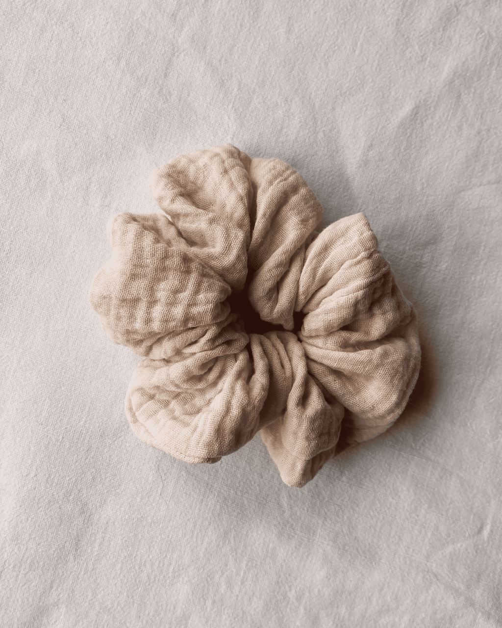 Scrunchies aus Musselin; Pastell- / Erdtöne