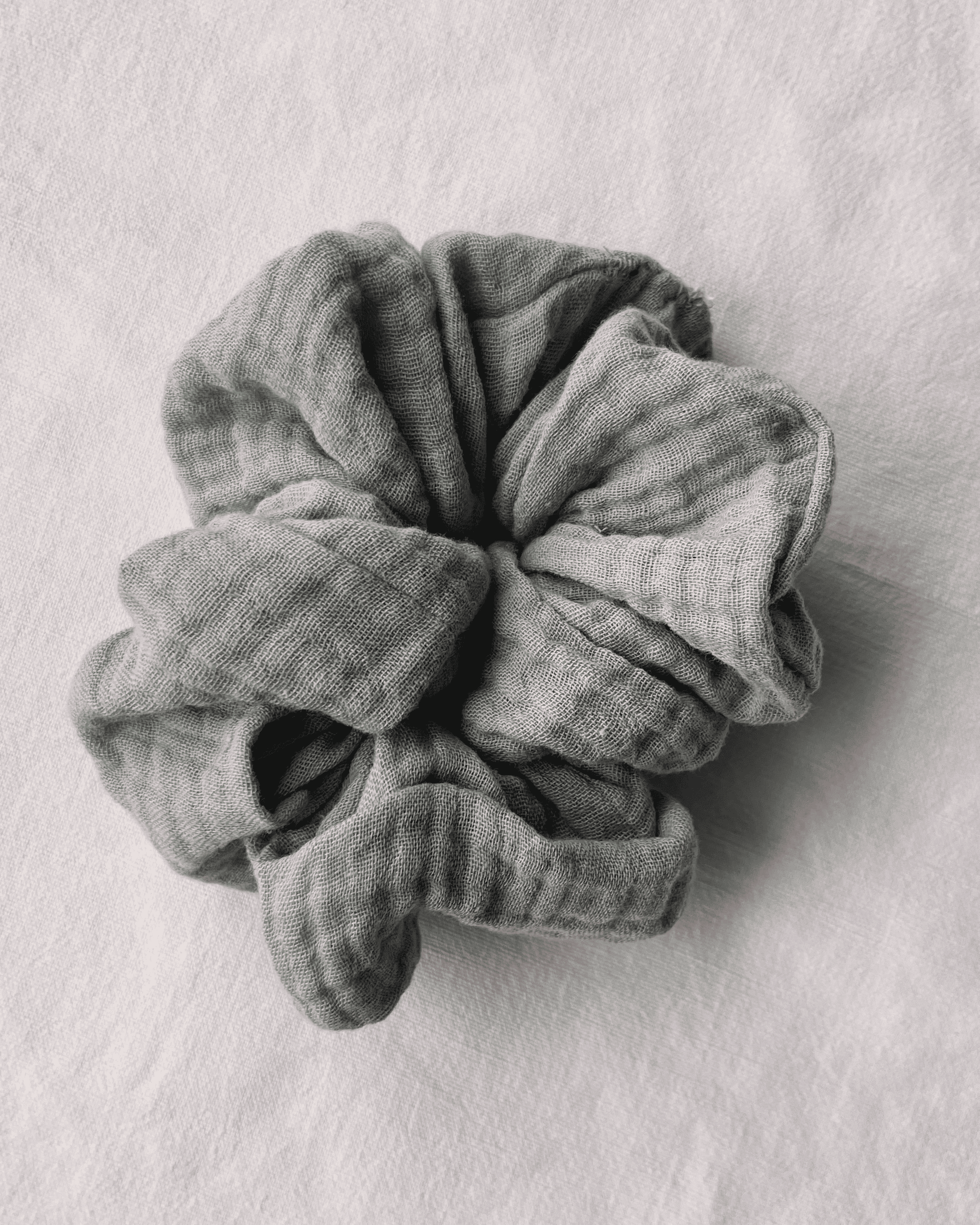 Scrunchies aus Musselin; Pastell- / Erdtöne