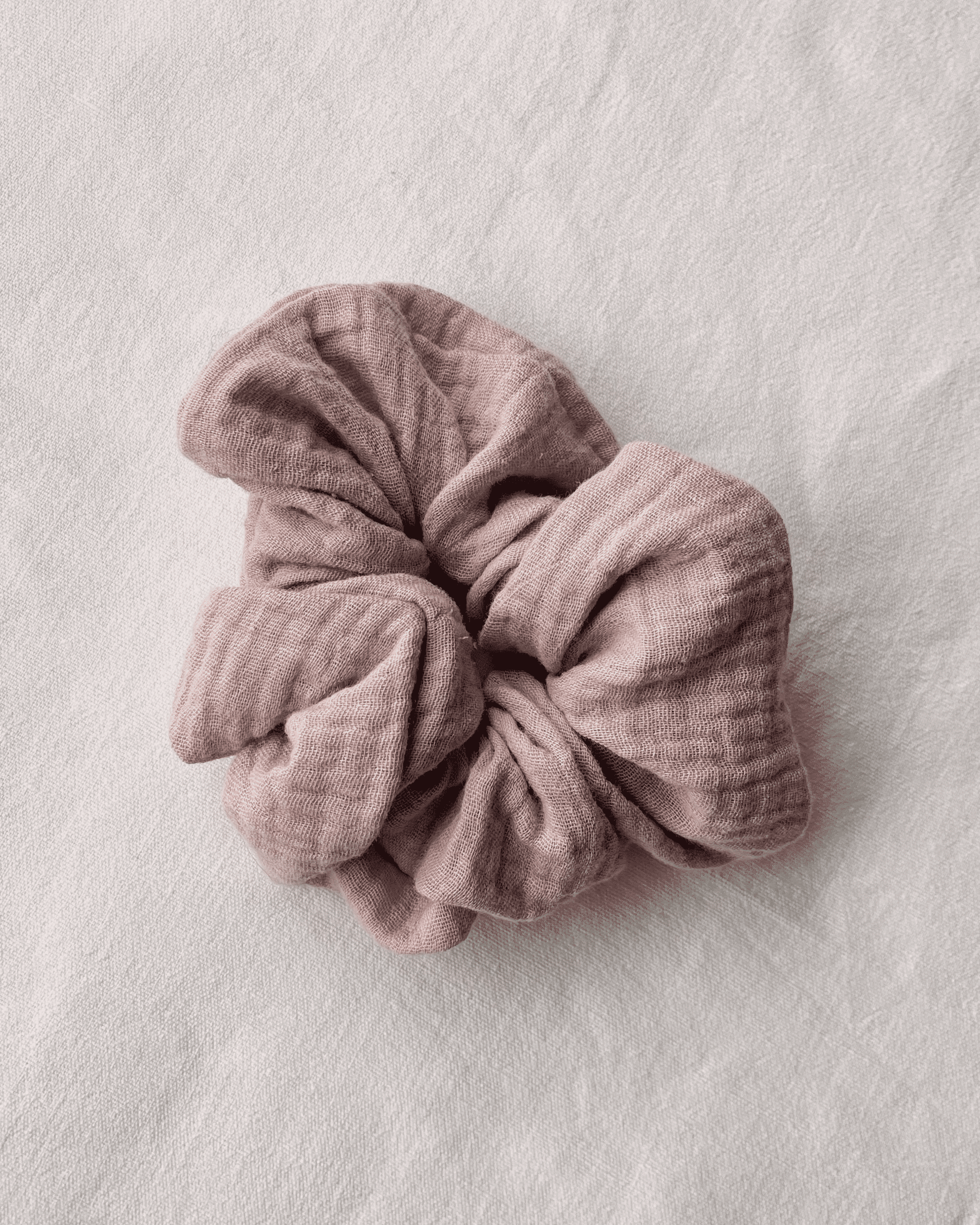 Scrunchies aus Musselin; Pastell- / Erdtöne