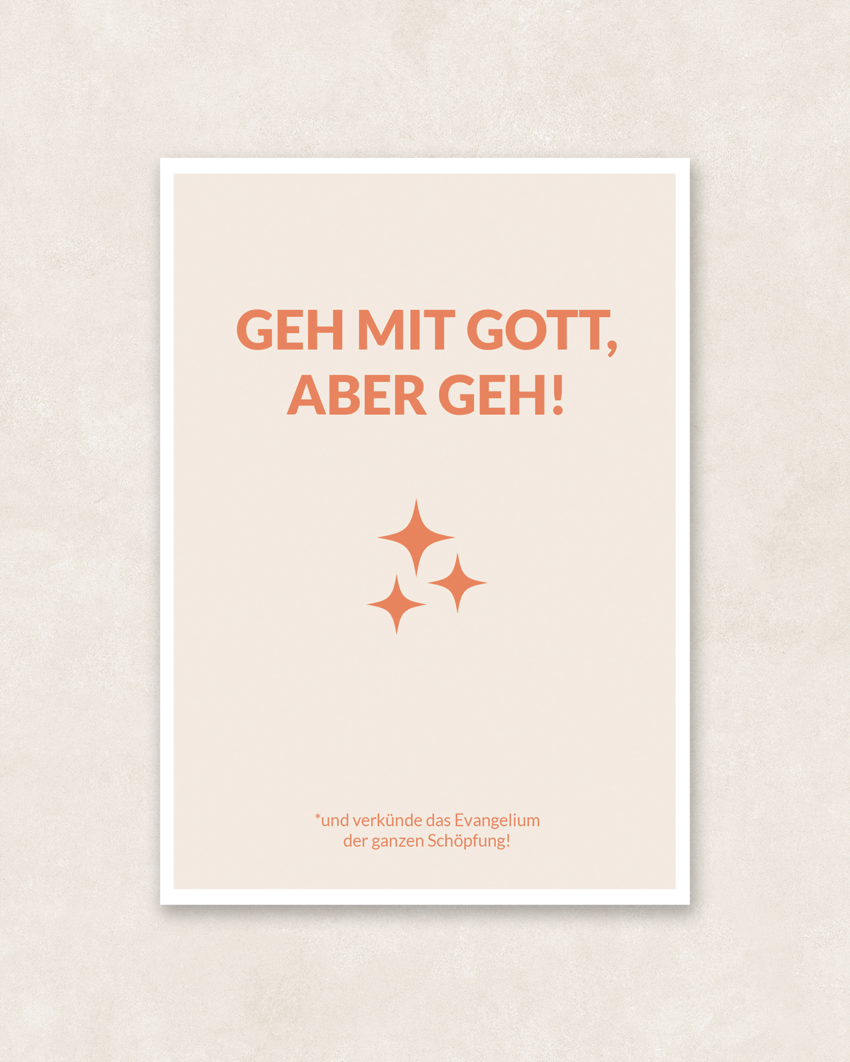 Postkarte geh mit Gott aber geh