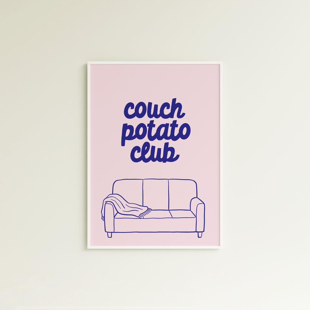 Poster couch potato club (verschiedene Farben)