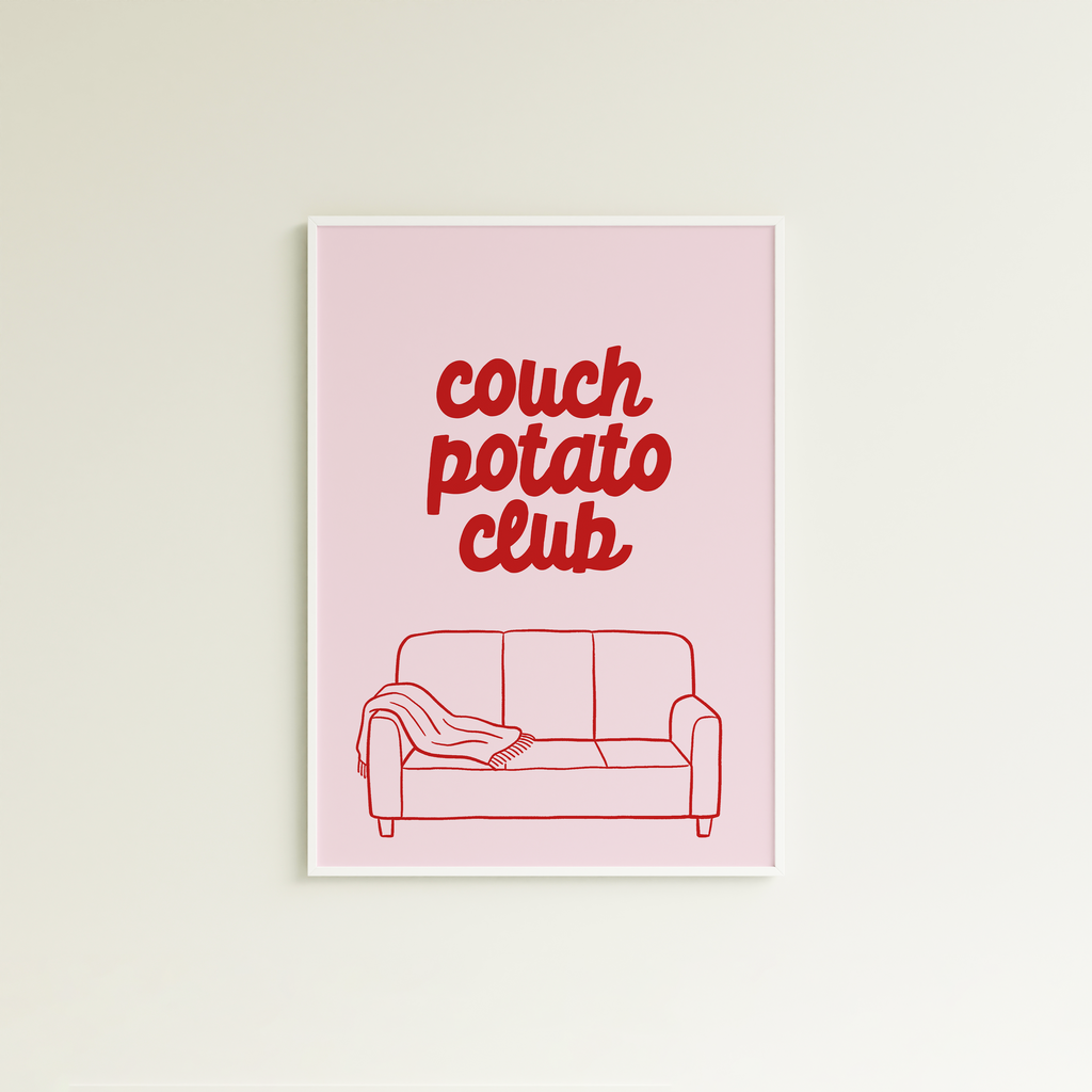 Poster couch potato club (verschiedene Farben)
