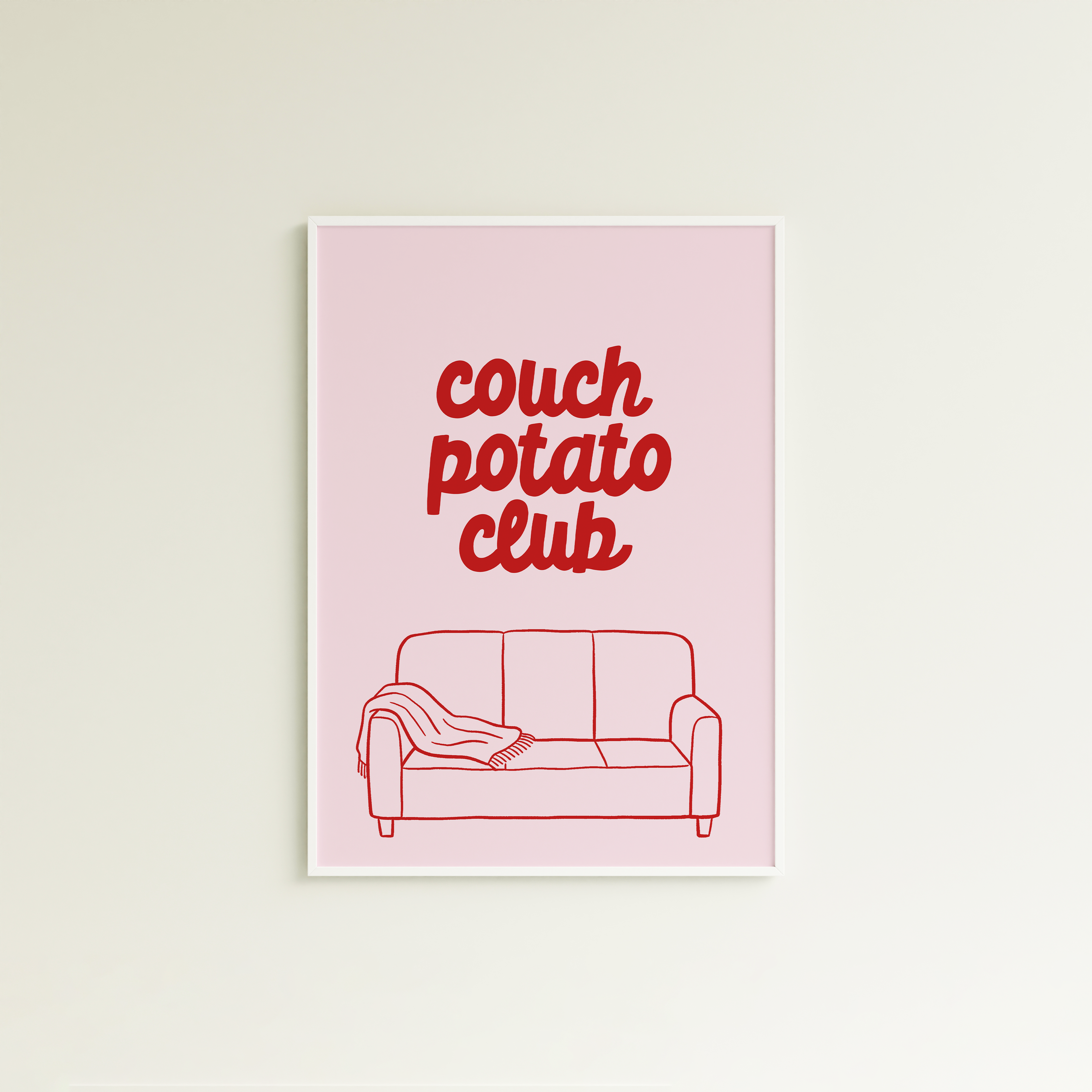 Poster couch potato club (verschiedene Farben)