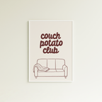 Poster couch potato club (verschiedene Farben)