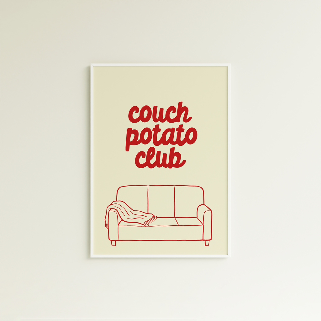Poster couch potato club (verschiedene Farben)
