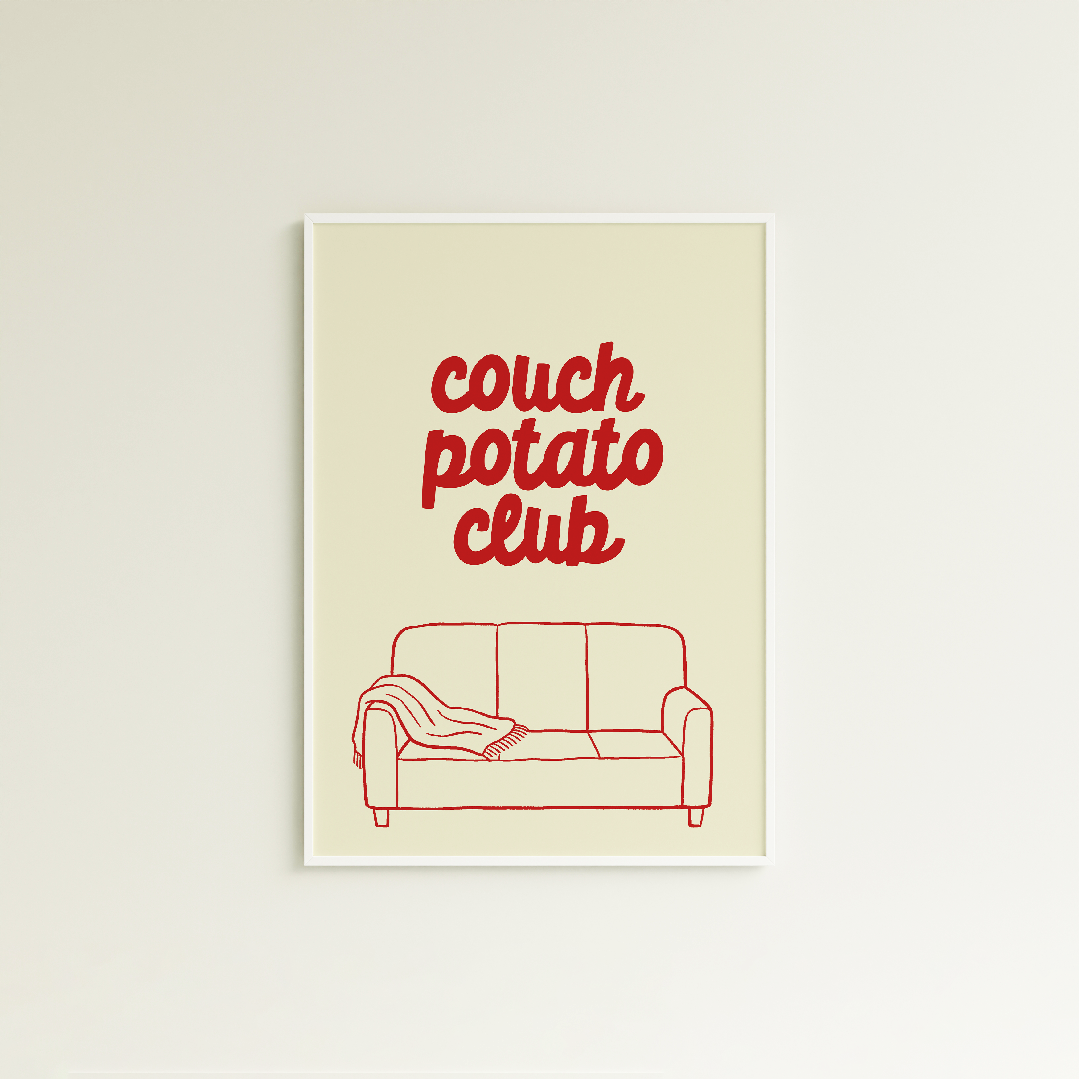 Poster couch potato club (verschiedene Farben)