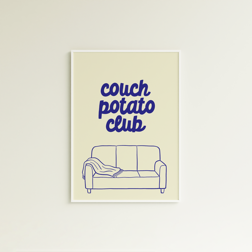Poster couch potato club (verschiedene Farben)