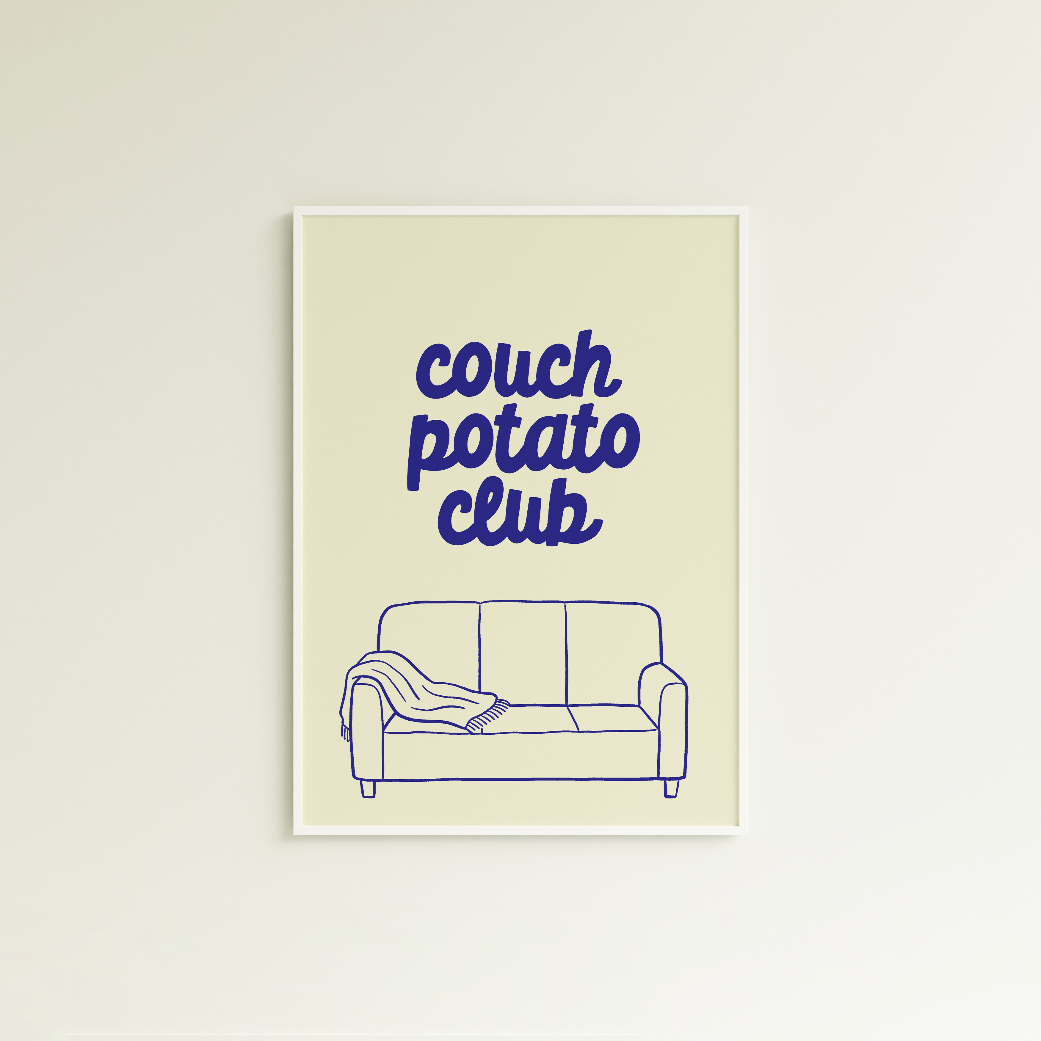 Poster couch potato club (verschiedene Farben)