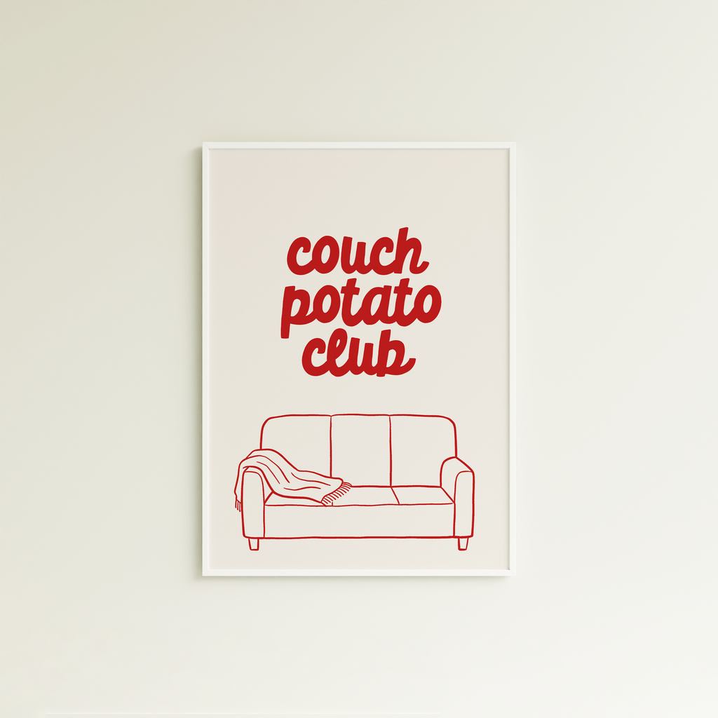 Poster couch potato club (verschiedene Farben)