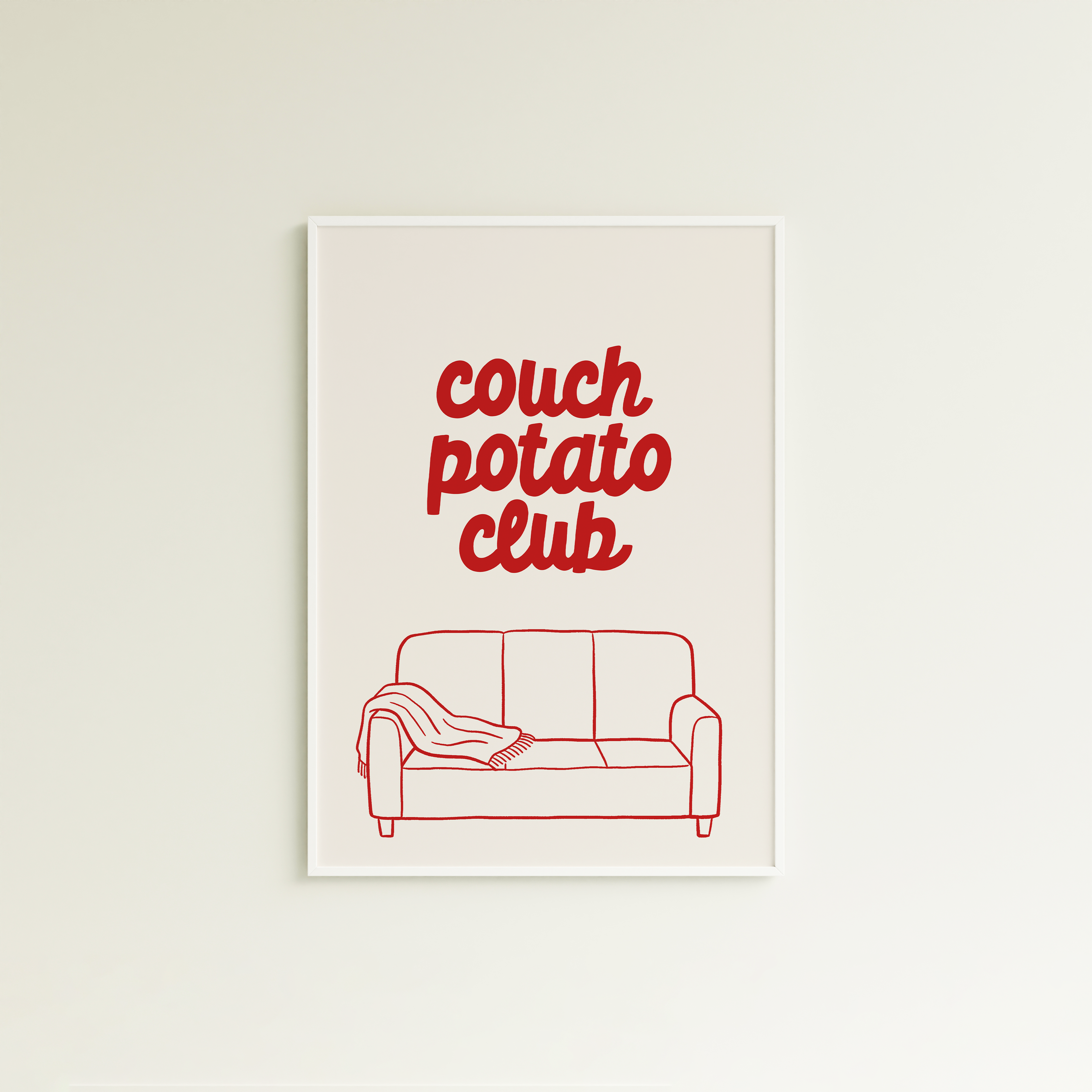 Poster couch potato club (verschiedene Farben)
