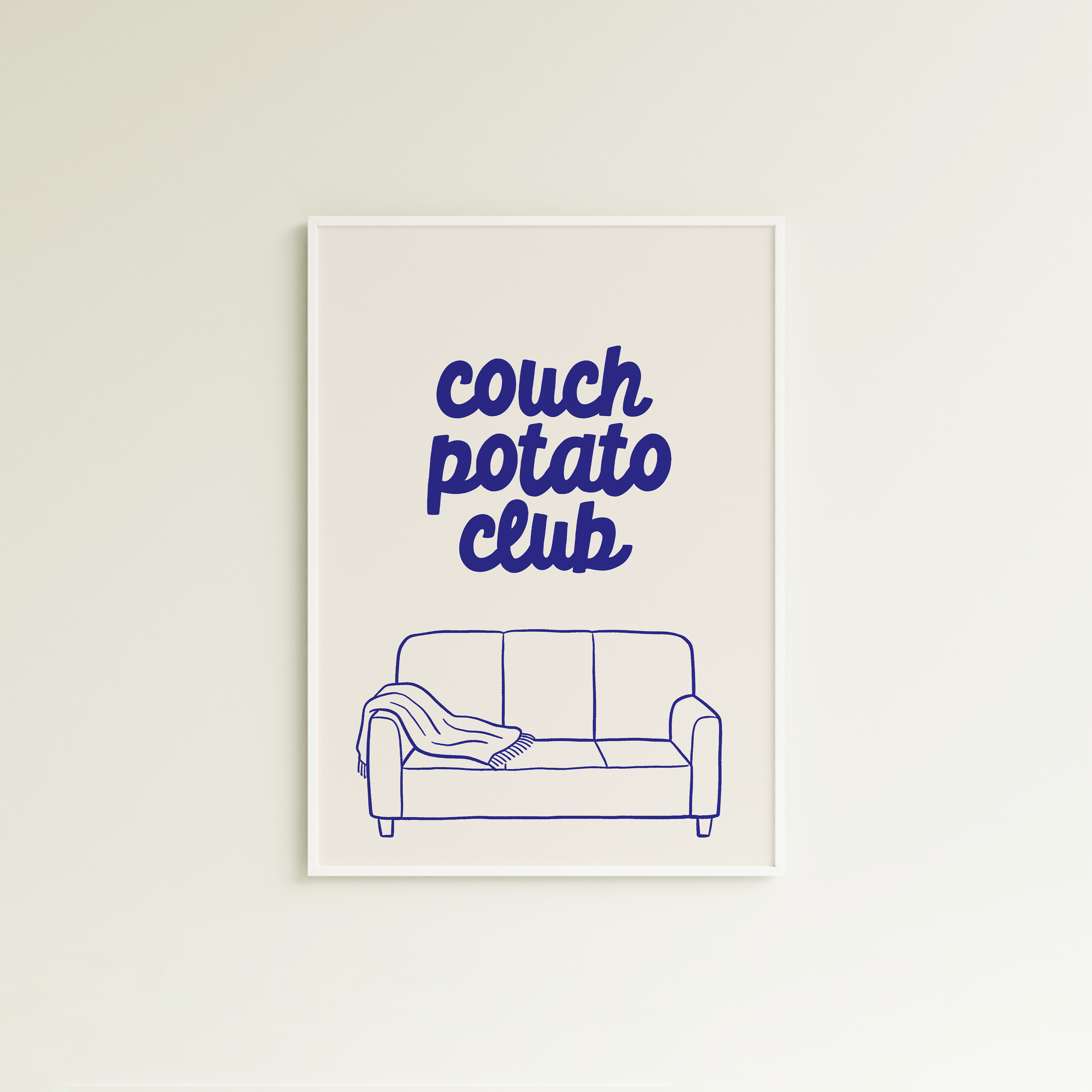 Poster couch potato club (verschiedene Farben)