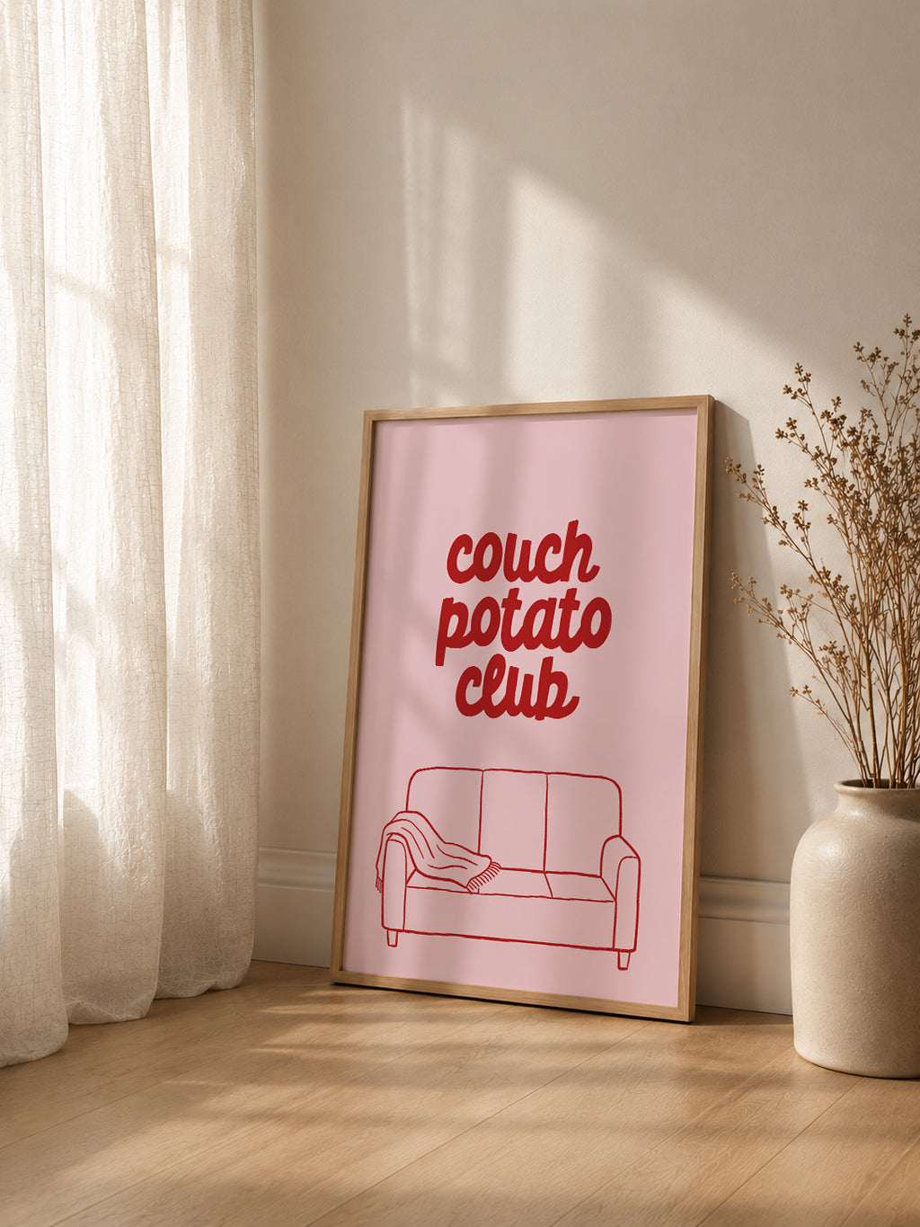 Poster couch potato club (verschiedene Farben)