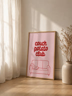 Poster couch potato club (verschiedene Farben)