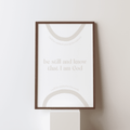 Poster Be still and know